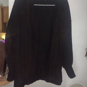 torrid Black Open-Front Knit Cardigan